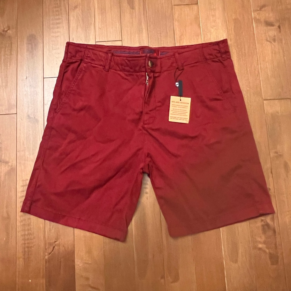 Benson Men's Red Chino Shorts